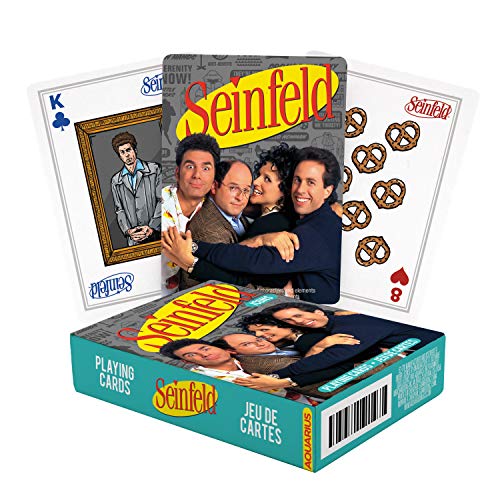 AQUARIUS Seinfeld Playing Cards - Seinfeld Icons Themed Deck of Cards for Your Favorite Card Games - Officially Licensed Seinfeld Merchandise & Collectibles - Poker Size with Linen Finish von AQUARIUS