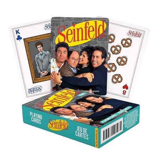 AQUARIUS Seinfeld Playing Cards - Seinfeld Icons Themed Deck of Cards for Your Favorite Card Games - Officially Licensed Seinfeld Merchandise & Collectibles - Poker Size with Linen Finish von AQUARIUS