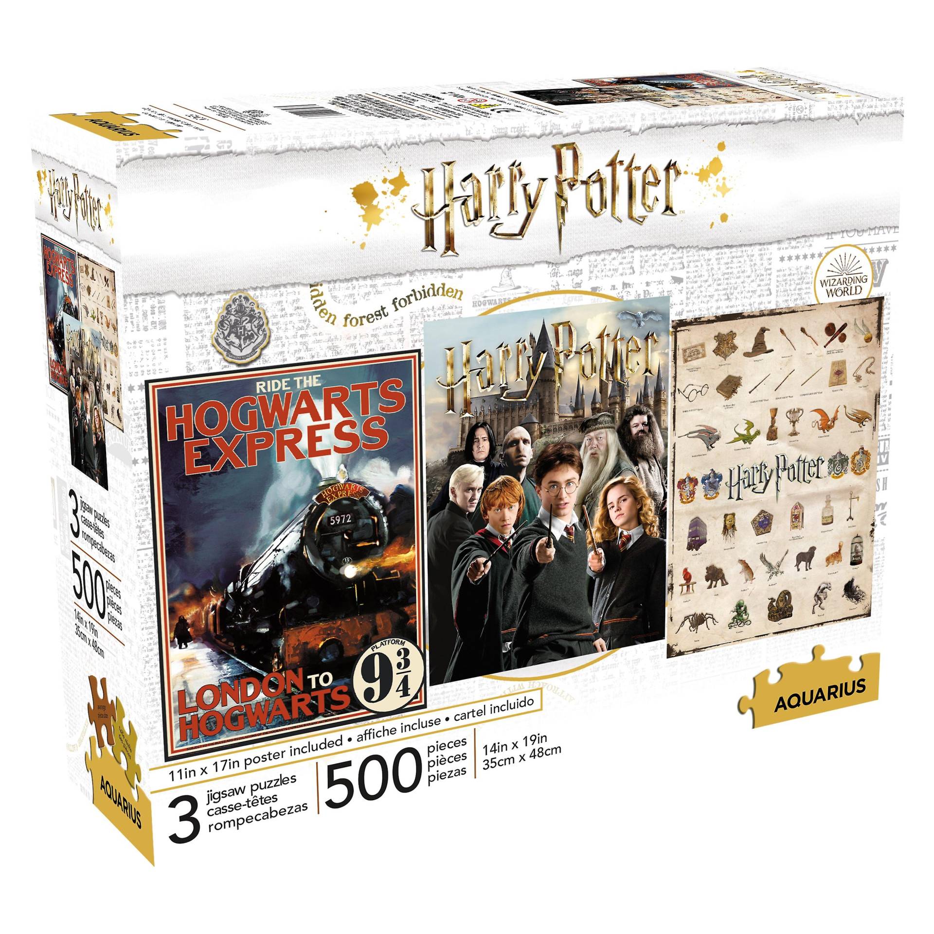 Aquarius 3 Puzzles - Harry Potter 500 Teile Puzzle Aquarius-Puzzle-62001 von Aquarius