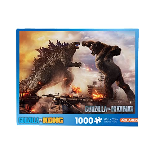 Aquarius Godzilla vs Kong Puzzle (1000 Teile Puzzle) blendfrei pr zise Passform praktisch kein Puzzlestaub offiziell Lizenziertes Godzilla vs Kong Merchandise & Sammlerst cke 50,8 x 71,1 cm von AQUARIUS
