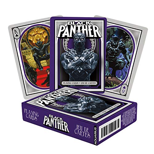 AQUARIUS Marvel Comics Black Panther Playing Cards - Black Panther Themed Deck of Cards for Your Favorite Card Games - Officially Licensed Marvel Merchandise & Collectibles - Poker Size von AQUARIUS