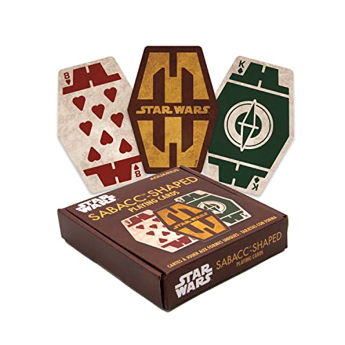AQUARIUS Star Wars Spielkarten – Star Wars Sabacc förmiges Kartendeck für Ihre Lieblingskartenspiele – offizielles Lizenzprodukt von Star Wars und Sammlerstücken, Mehrfarbig, 51006 von AQUARIUS