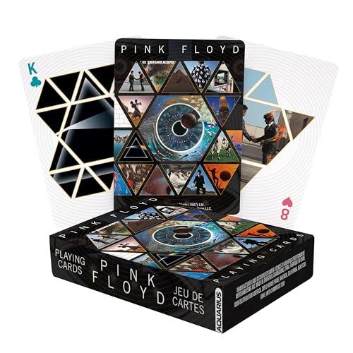 Aquarius Pink Floyd Playing Cards - Pink Floyd Themed Deck of Cards for Your Favorite Card Games - Officially Licensed Pink Floyd Merchandise & Collectibles - Poker Size with Linen Finish von AQUARIUS