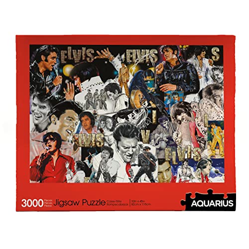 AQUARIUS Elvis Puzzle (3000 Piece Jigsaw Puzzle) - Officially Licensed Elvis Presley Merchandise & Collectibles - Glare Free - Precision Fit - Virtually No Puzzle Dust - 32 x 45 Inches von AQUARIUS