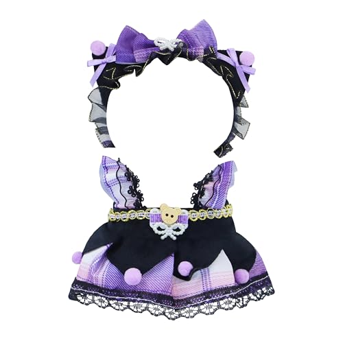 Modeset für 17 cm große Puppen – 17 cm Vinyl-Puppenkleidung und Zubehör, feine Stickerei, weicher Stoff, Ersatz von Puppenkleidung (Rock style3) von Aqushymallow Cow