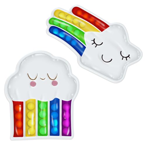 Aragallant 2 PCS Farbsortierspielzeug, Sensorisches Spielzeug, Anti Stress Spielzeug, Regenbogen und Sternschnuppe Form Farbe Sortieren Spielzeug, Squeezable Fidget Spiel für ADHS und Autismus Aragallant 2 PCS Farbsortierspielzeug, Sensorisches Spielzeug, Anti Stress Spielzeug, Regenbogen und Sternschnuppe Form Farbe Sortieren Spielzeug, Squeezable Fidget Spiel für ADHS und Autismus von Aragallant