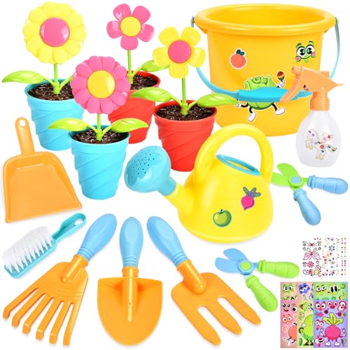 Aragallant Kinder Gartengeräte Gartenspielzeug, Gartenwerkzeug Set mit Rechen Gießkanne Schaufel Harke Garten Zubehör, 28 Pcs Gartenset Kinder Sandspielzeug Draußen Jungen Mädchen 3 4 5 6 7 Jahre Aragallant Kinder Gartengeräte Gartenspielzeug, Gartenwerkzeug Set mit Rechen Gießkanne Schaufel Harke Garten Zubehör, 28 Pcs Gartenset Kinder Sandspielzeug Draußen Jungen Mädchen 3 4 5 6 7 Jahre von Aragallant