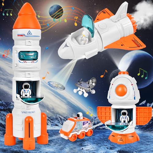 Aragallant Space Raketen Spielzeug für Kinder, Space Shuttle Spielzeug für Kinder 3 4 5 6 7 8 Jahre, Space Shuttle Rakete Raketenwerfer Projektionslampe, Weltraumspielzeug Geschenk für Jungen Mädchen Aragallant Space Raketen Spielzeug für Kinder, Space Shuttle Spielzeug für Kinder 3 4 5 6 7 8 Jahre, Space Shuttle Rakete Raketenwerfer Projektionslampe, Weltraumspielzeug Geschenk für Jungen Mädchen von Aragallant