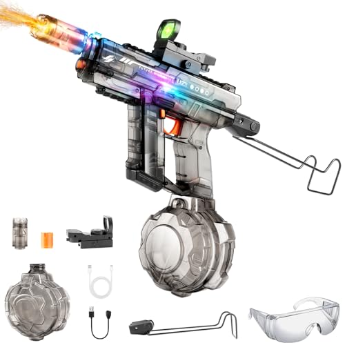 Aragallant Wasserpistole Electric, Elektrische Wasserpistole Große Kapazität 800 ml, Wiederaufladbar Wasserspritzpistole mit Blitzeffekten - Starker Strahl, Automatische Wasserpistole Kinder von Aragallant