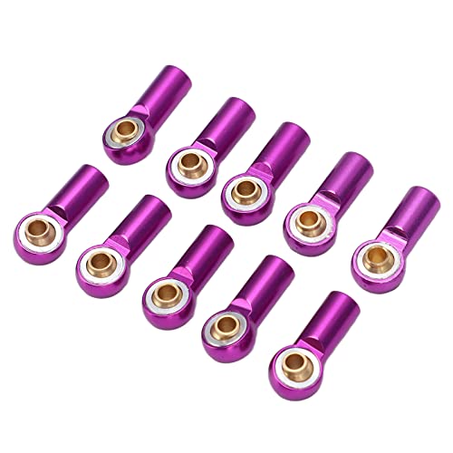 Aramox 10pcs Aluminium M3 Metallkugel Endhalter Link Stange Enden Link -Stange -Endverbindungen für Axiale SCX10 1/10 RC Crawler Car mit Einfaches Installation Präzise Konstruktion (Purple) von Aramox