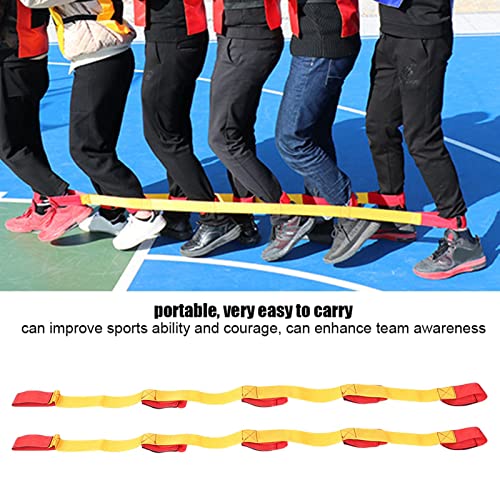 Aramox 2PCS Legged Race Bands Team Befestigungsband 3/5/8 Person Outdoor Party -Gruppenspiel Komfortable Elastic Belt Schließung für Erwachsene Teamwork Spielen (Reguläre Version 5 Personen) von Aramox