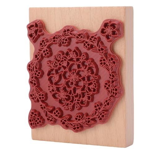 Aramox Blumenhölzernstempel Set, Premium -Holzhandwerkstempel für Sammelalbücher, Planer, Karten, mit Blumigen Designs von Aramox