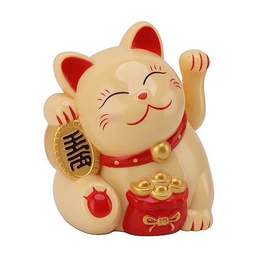 Aramox Electric Waving Arm Lucky Cat Solar Angetriebene Plastik 5,5 Zoll Batterie Betriebene Glückliche Charm für Heimauto Schreibtisch Restaurant Hotel Cafe mit Fröhlichem Lächeln (MLY11020-2 Gelb) Aramox Electric Waving Arm Lucky Cat Solar Angetriebene Plastik 5,5 Zoll Batterie Betriebene Glückliche Charm für Heimauto Schreibtisch Restaurant Hotel Cafe mit Fröhlichem Lächeln (MLY11020-2 Gelb) von Aramox
