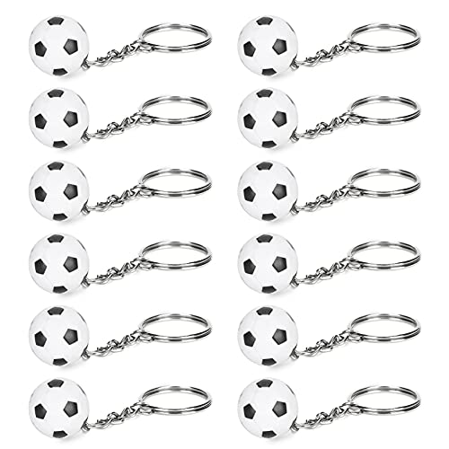 Aramox Fußball -Ballschlüsselkainer, Weißes Fußballdesign, Klein und Lebensecht aus Kunststoff mit Einem Dünnen Ring, Kann an Rucksäcken Aufgehängt Werden, Als Kleine Partygeschenke, Beliebt bei von Aramox
