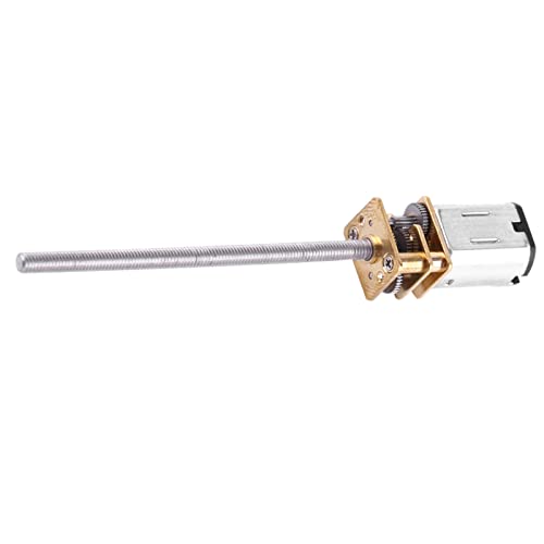 Aramox Hochmoment DC 6V-Zahnradmotor mit Langer M3*55-mm-Ausgangswelle, Vollmetall Zahnrad, Reduktionsmotor-Reduktionsmotor, Motoren für Breite Anwendungen, Glatt und Effizient (6 V 500 U/min) von Aramox