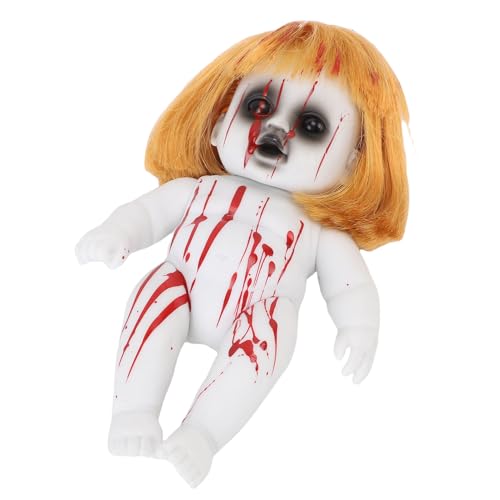 Aramox Horrorpuppe, 3D Gruselige Plastikhängedekor für Halloween -Partys und Spukhausdekorationen, Größe 20x12 cm Aramox Horrorpuppe, 3D Gruselige Plastikhängedekor für Halloween -Partys und Spukhausdekorationen, Größe 20x12 cm von Aramox
