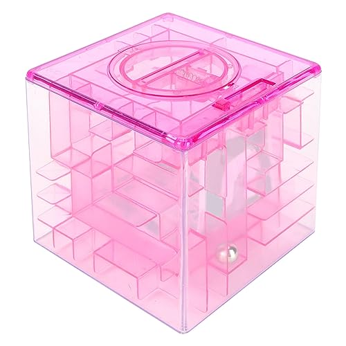 Aramox Mini Money Box Puzzle Maze Saving Bank Innovative Money Bank für Bildungsspielzeug Spaß Spiele Challenge mit Lock und Slider für Weihnachtsgeburtstag Geschenke (Rot) von Aramox
