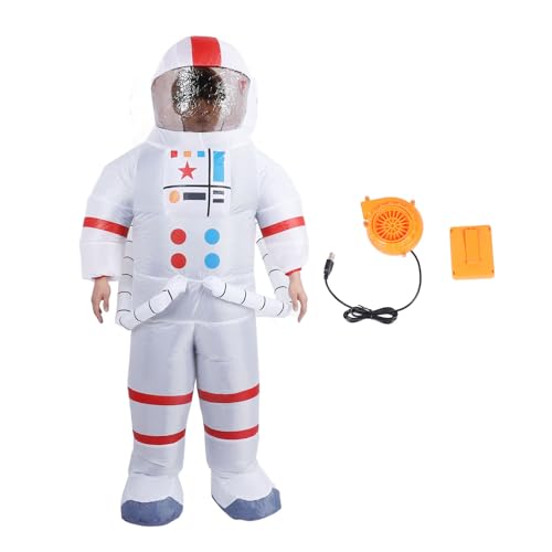 Spaceman-Kostüm mit Gebläse, Aufblasbares Kostüm für Erwachsene, Outdoor-Partys, Cosplay und Geburtstag von Aramox