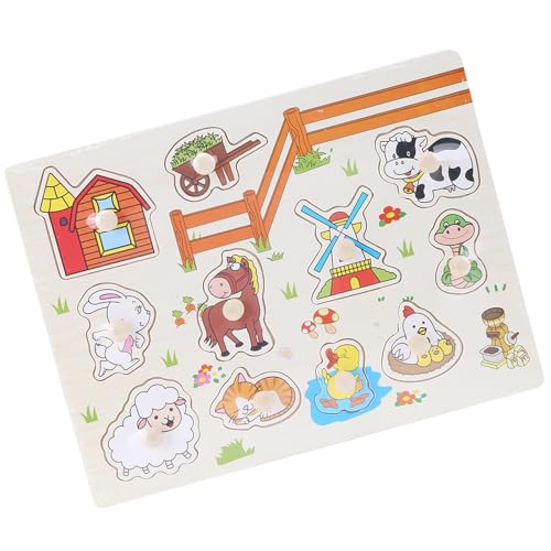 Numerimalfruit -Holzknopf -Puzzle für, Sicheres und Geruchloses Bildungsspielzeug, Farbenfrohes Design Stimuliert das Sehen, das Zur Verbesserung der Kognitiven Fähigkeiten von von Aramox