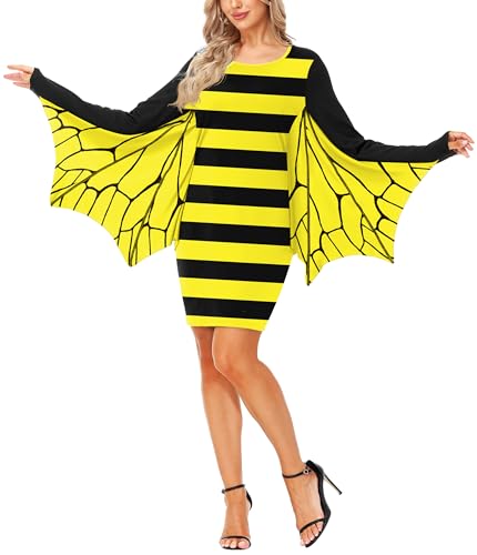 Arankhiger Damen Halloween Kostüm Langarm Karneval Kürbis Insekt Party Kleid XXL Arankhiger Damen Halloween Kostüm Langarm Karneval Kürbis Insekt Party Kleid XXL von Arankhiger
