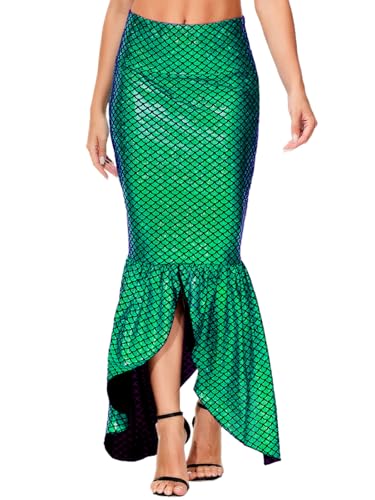 Arankhiger Damen Meerjungfrau Kostüm Glänzend Maxi Kleid Rollenspiel M von Arankhiger
