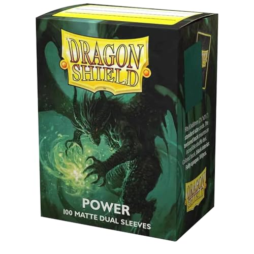 Arcane Tinmen ApS ART15063 Sleeves (100) Dragon Shield: Matte – Dual Power (Metallic Green) von Dragon Shield