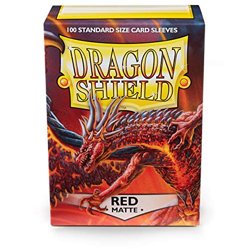 Dragon Shield ART11007 Matte Standard Size Sleeves 100pk-Red, Multicoloured von Arcane Tinmen