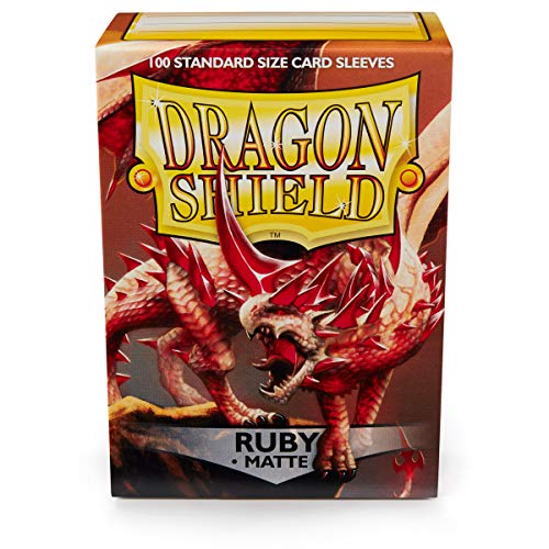 Dragon Shield ART11037 Matte Standard Size Sleeves 100pk-Ruby, Multicoloured von Arcane Tinmen