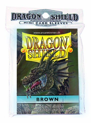 Dragon Shield Sleeves Pack (50 Sleeves, Small, Brown) von Arcane Tinmen