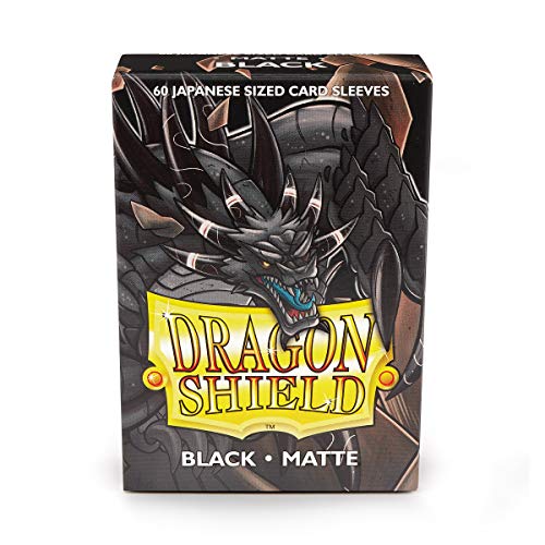 Dragon Shield ART11102 Black (60) Nein Matte Japanese Size Sleeves 60pk von Arcane Tinmen
