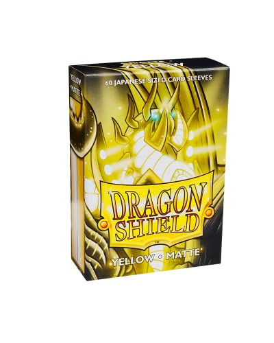 Dragon Shield ART11114 (60) Nein Japanese Size Sleeves 60pk, Matte Yellow von Arcane Tinmen