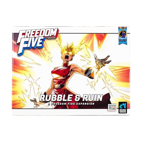 Freedom Five Rubble Ruin Erweiterung, 1–5 Spieler, ab 14 Jahren, 90 Minuten Spielzeit Freedom Five Rubble Ruin Erweiterung, 1–5 Spieler, ab 14 Jahren, 90 Minuten Spielzeit von Arcane Wonders