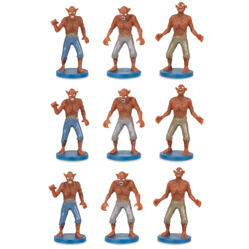 Archie McPhee Itty Bitty Werwölfe - Beutel mit 9 Miniaturfiguren (Spielzeug_Figur_Set, weiches Vinyl, Fantasy-Wolfs-Thema) von Archie McPhee