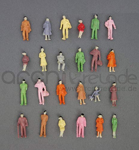 100 x Modell Reisende Stehende Sitzende Figuren Menschen Handbemalt 1:150 Spur N von Archifreunde