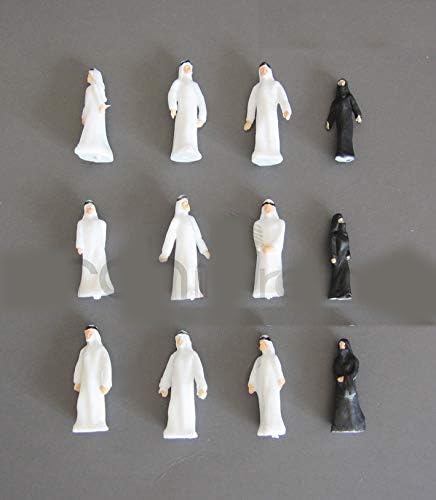 12 x Modell Figuren Arabische Mensch für Modellbau 1:75/1:87 Modelleisenbahn Spur 00 / Spur H0 von Archifreunde