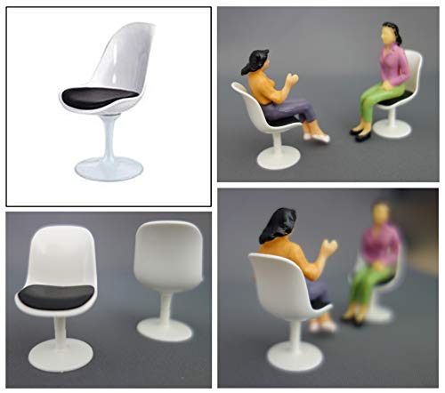 2 x Moderne Modell Stuhl Modellbau Büro Wohnzimmer 1:25 Spur G, hoch Qualität!! von Archifreunde