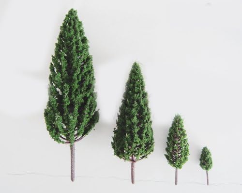 4 x Modell Baum - Kiefer für Landschaft Modellbau Modelleisenbahn H0 von Archifreunde