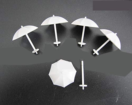 5 x Modell Schirm für Modellbau und Modelleisenbahn, Spur N 1:150, weiß von Archifreunde