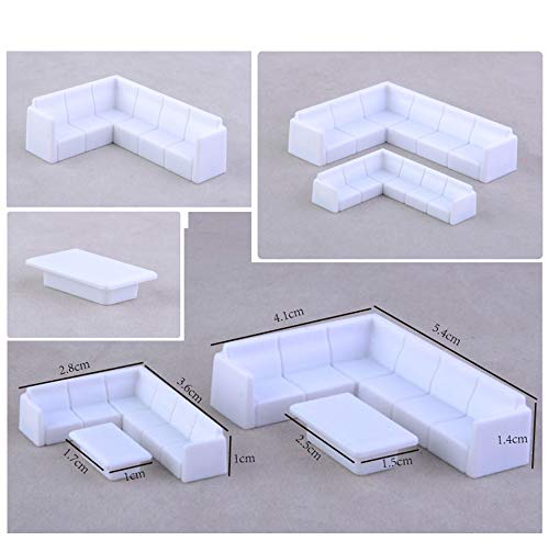 Archifreunde 2er Set Modell Sofa Ecksofa Tisch Balkon Wohnzimmer Garten 1:50-100 Spur 0/H0/TT (1:50/75) von Archifreunde