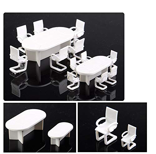 Archifreunde 7er Set Modellbau Konferenzzimmer Möbel Tisch+Stuhl Büro 1:50-1:100 Spur 0/H0/TT (1:50/75) von Archifreunde