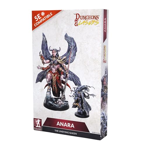 Archon Studio Dungeons & Lasers Anara The Undying Queen Große DND-Miniatur – 12,7 cm hoch mit malerischem Sockel – Malerei und Montage erforderlich – ab 14 Jahren von Archon Studio