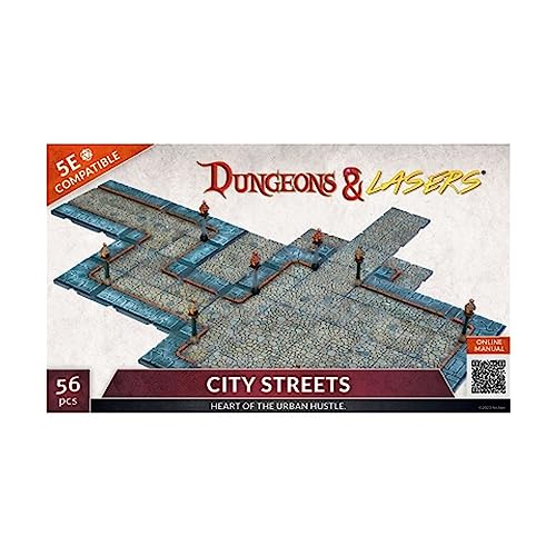 Archon Studio Dungeons & Lasers: City Streets Miniature Terrain – unlackiert, kompatibel mit DND und anderen RPG-Spielen von Archon Studio