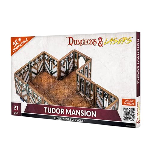 Archon Studio Dungeons & Lasers: Tudor Mansion Miniatur-Gelände-Set – unlackiert, kompatibel mit DND und Anderen Tisch-RPG-Spielen von Archon Studio