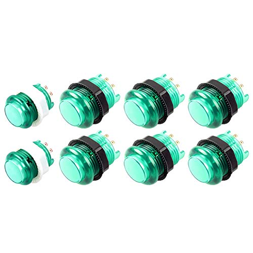 Arcity Arcade-LED-Drucktasten, beleuchtetes Licht, 6 × 30 mm Tasten + 2 × 24 mm Tasten mit integriertem Microswtich für Arcade-Maschine, Videospielkonsole, DIY, Jamma MAME Himbeergrün, 8 Stück Arcity Arcade-LED-Drucktasten, beleuchtetes Licht, 6 × 30 mm Tasten + 2 × 24 mm Tasten mit integriertem Microswtich für Arcade-Maschine, Videospielkonsole, DIY, Jamma MAME Himbeergrün, 8 Stück von Arcity