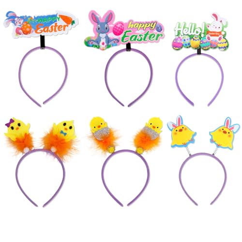 6er-Pack Oster-Party-Stirnbänder & Filz-Osterhasen-Küken-Brillengestelle, Lustige Frühlings-Haaraccessoires für Kinder & Erwachsene, Oster-Themen-Stirnbänder für Ostereiersuchen & Festliche Feiern 6er-Pack Oster-Party-Stirnbänder & Filz-Osterhasen-Küken-Brillengestelle, Lustige Frühlings-Haaraccessoires für Kinder & Erwachsene, Oster-Themen-Stirnbänder für Ostereiersuchen & Festliche Feiern von Arclhladin