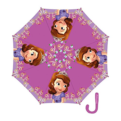 Arditex – 078160 – Regenschirm mit automatischer Öffnung – aus Polyester – Lizenz Die kleine Prinzessin Sofia – 25er – 48 cm von ARDITEX
