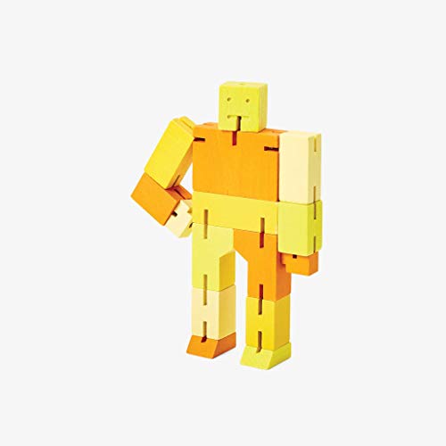 Areaware CUBEBOT® Capsule Collection | 3D Puzzle Roboter | Gelb Multi | David Weeks (Small) von Areaware