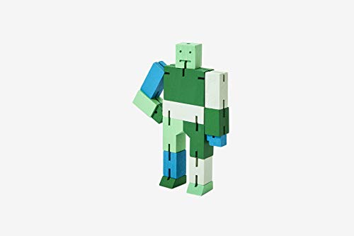 Areaware CUBEBOT® Capsule Collection | 3D Puzzle Roboter | Grün Multi | David Weeks (Small) von Areaware