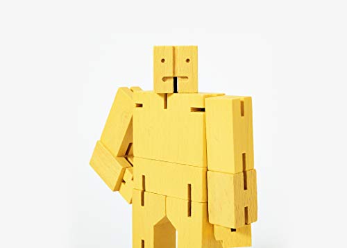 Areaware DWC2Y Kleines Cubebot Holzspielzeug, gelb, Einheitsgröße von Areaware