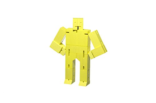 Areaware DWC2Y Kleines Cubebot Holzspielzeug, gelb, Einheitsgröße von Areaware